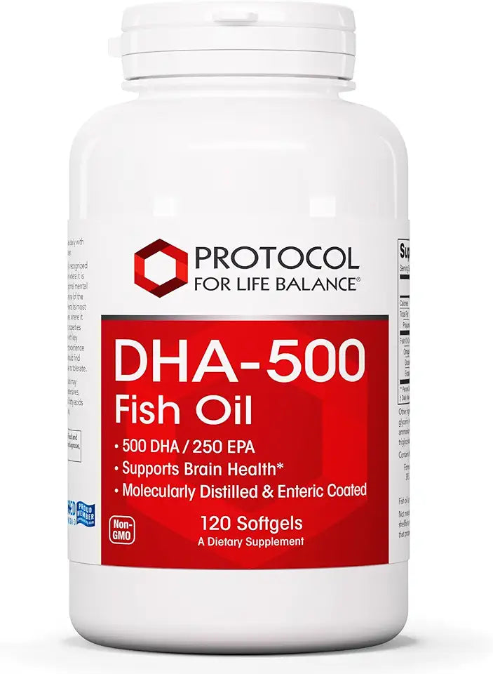 DHA 500mg & EPA 250mg Fish Oil 120 Softgels W43000