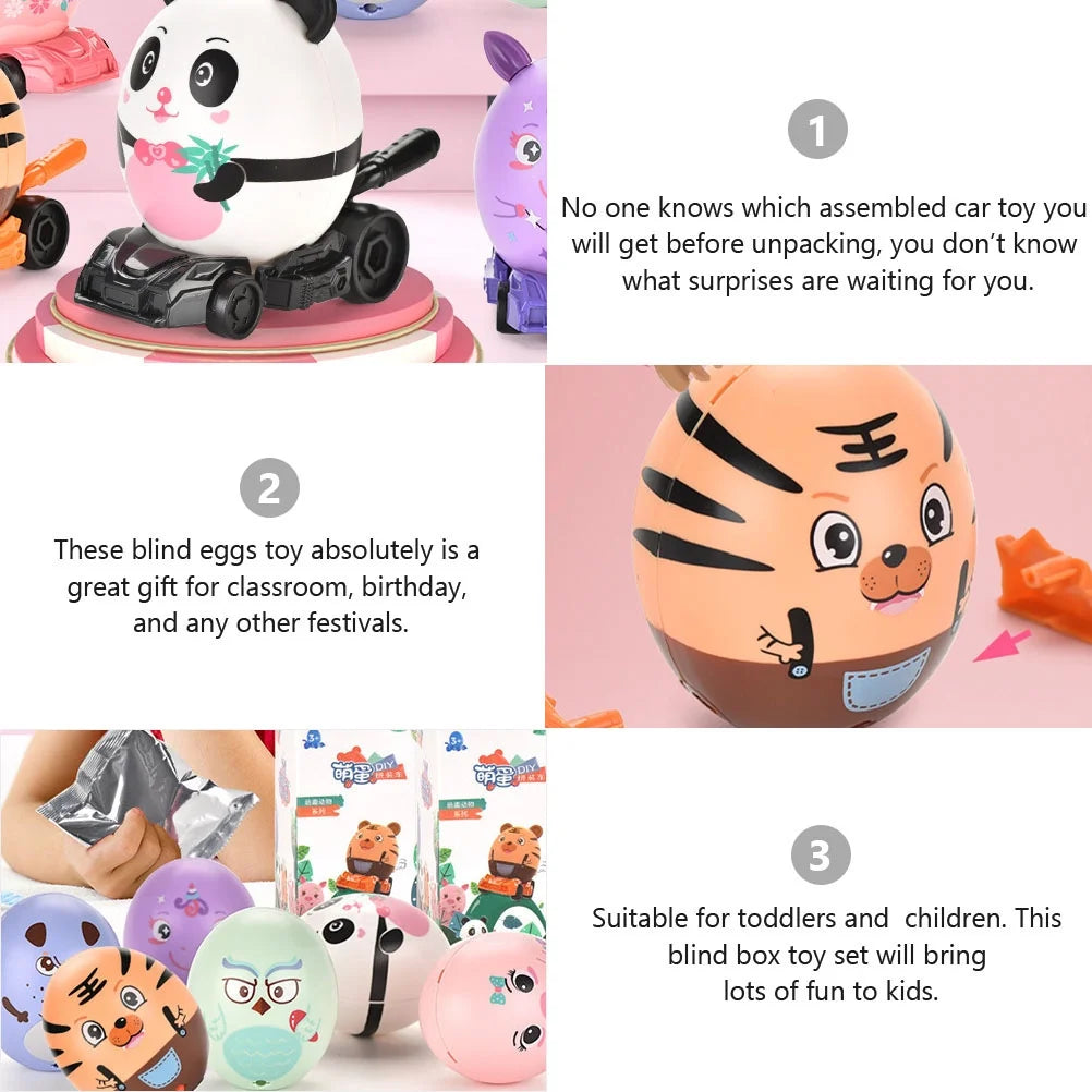 DIY Assembled Toys Car Blind Box Surprise Egg E61413
