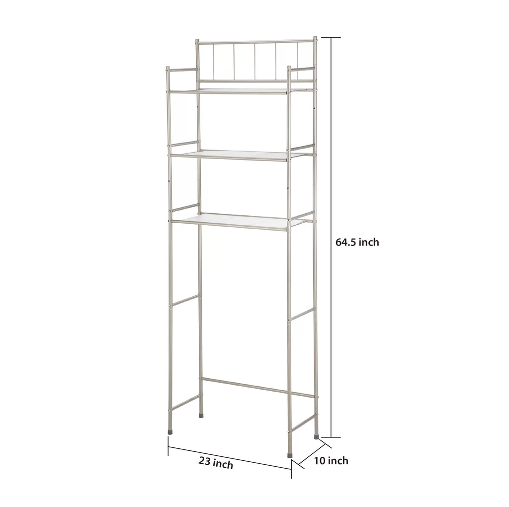 4 Piece Steel Satin Nickel Bath Shelves Set H191