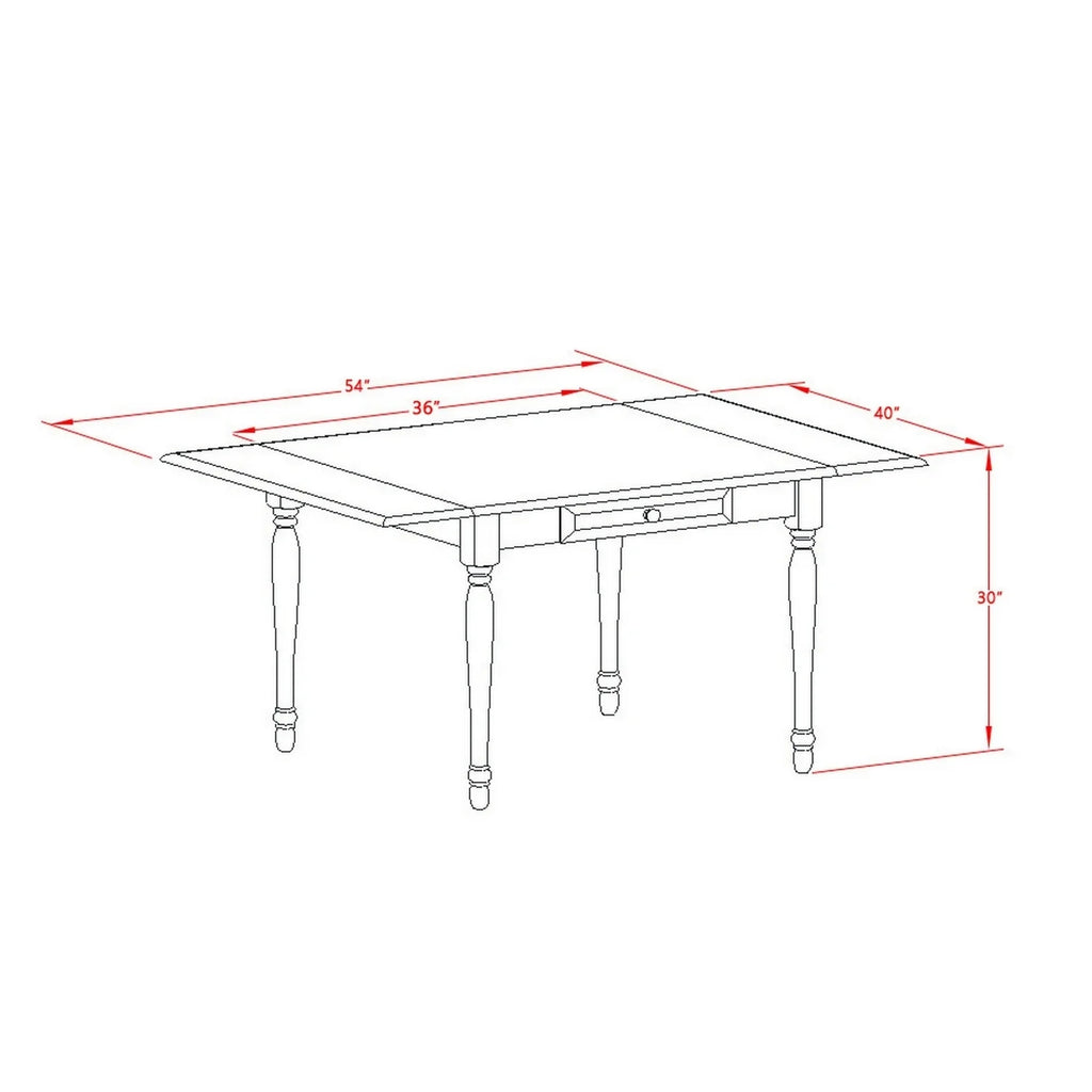 3 Pieces Drop Leaf Wood Kitchen Table Set H977