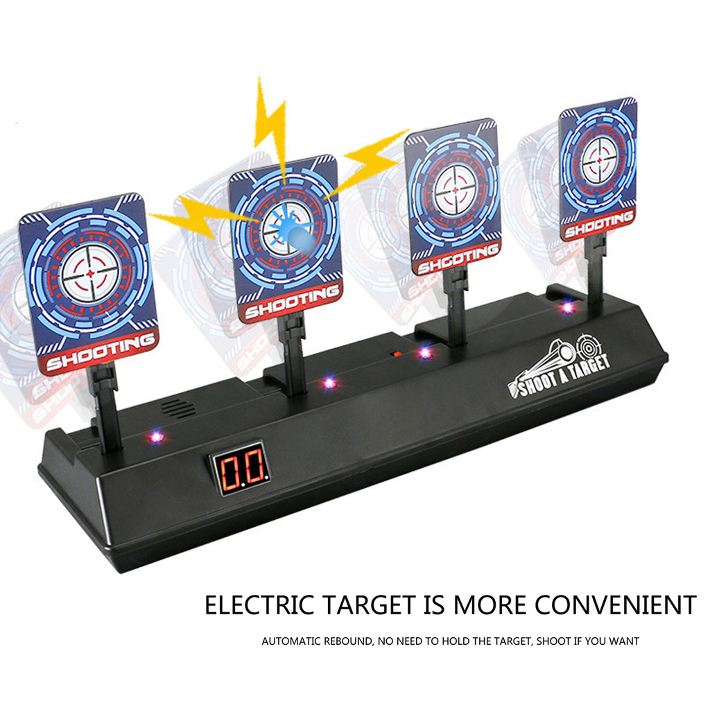 Electronic Scoring Shooting Targets 4 Targets LED Light Auto Reset Digital Targets L676