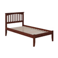 Twin Platform Bed with USB Charging Station in Walnut K92130