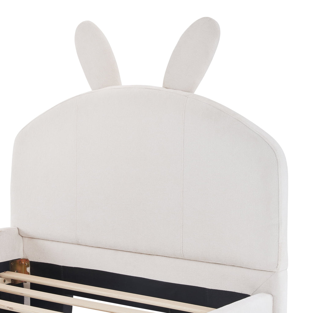 Upholstered Twin Bed with 2 Drawers N7863