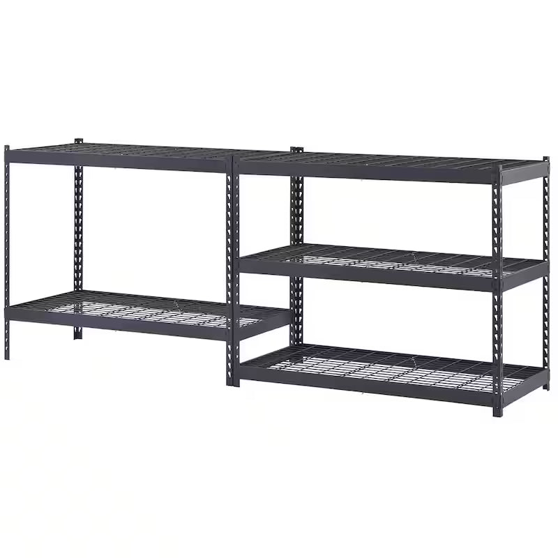 5-Tier Heavy Duty Steel Storage Shelving Unit in Black P458823