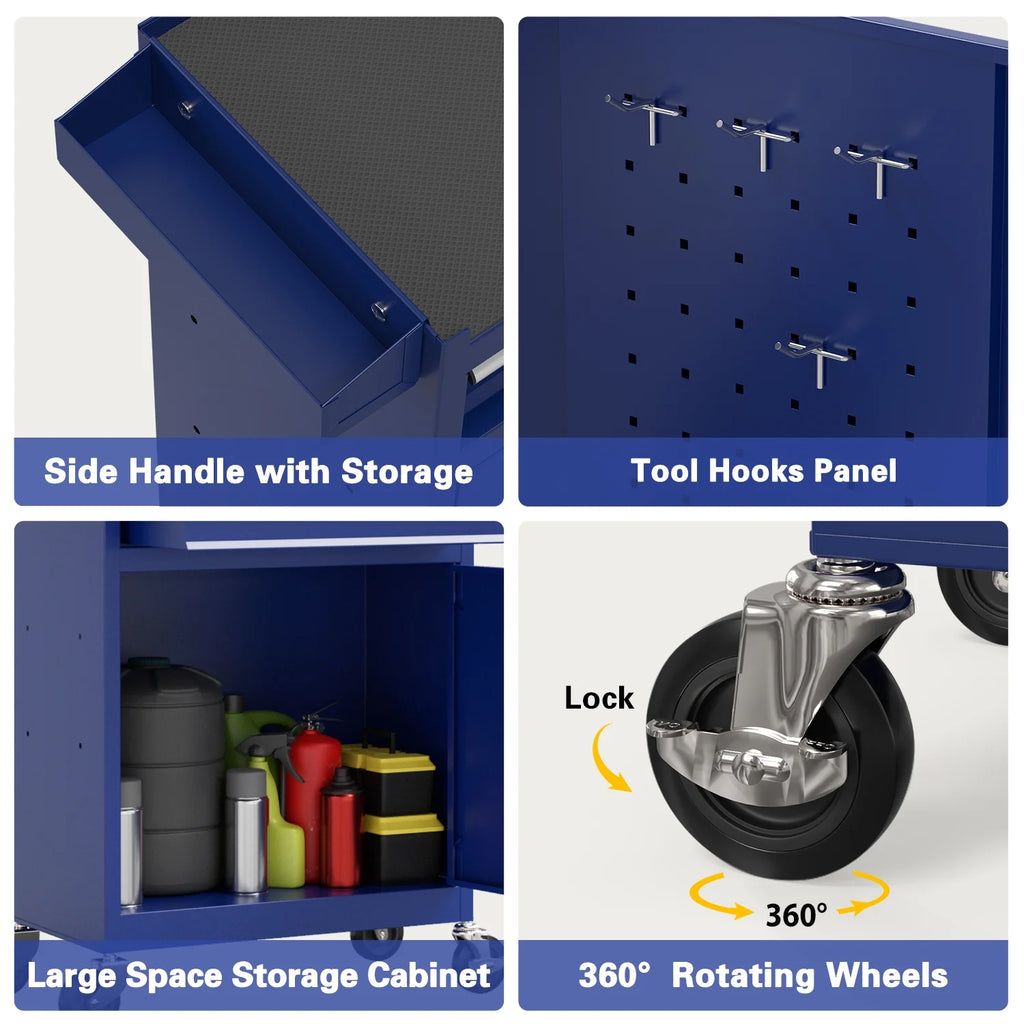 5 Drawer Mechanic Tool Chest with Wheels Rolling Tool Box Cabinet G42109