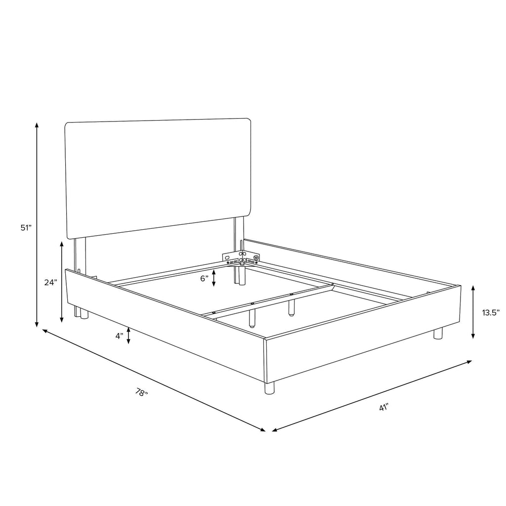 Twin Velvet Bed Q805183