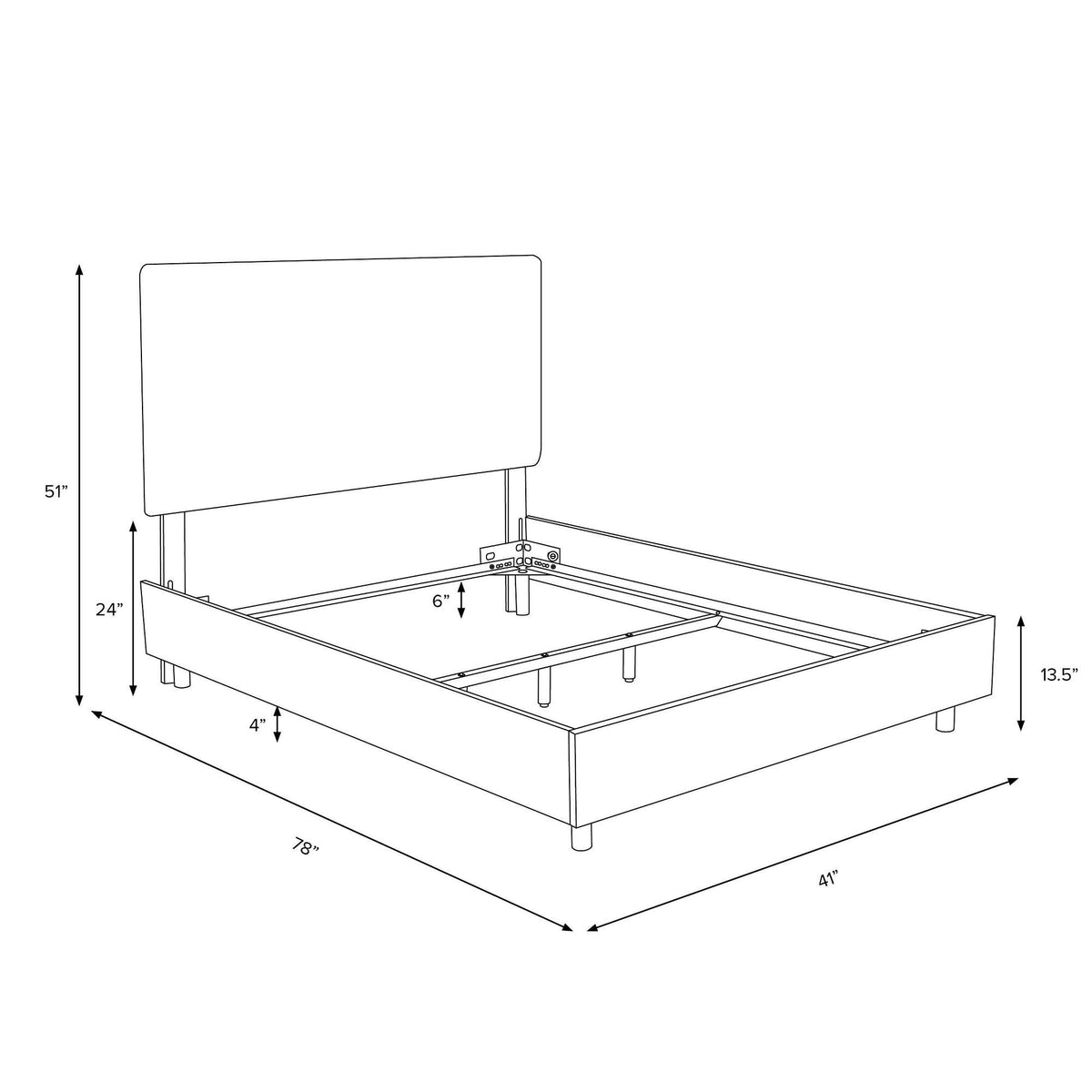 Twin Velvet Bed Q805183