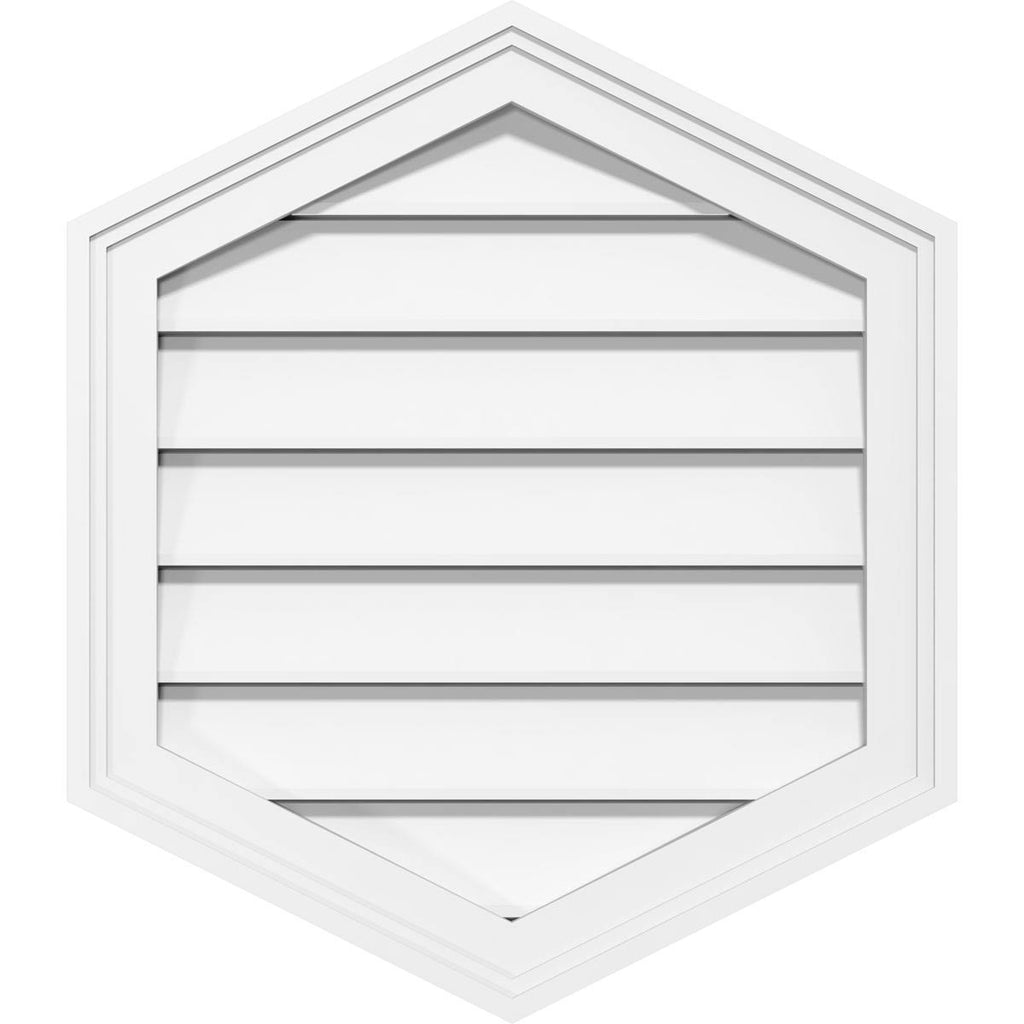 Vertical Peaked Surface Mount PVC Gable Vent O22320