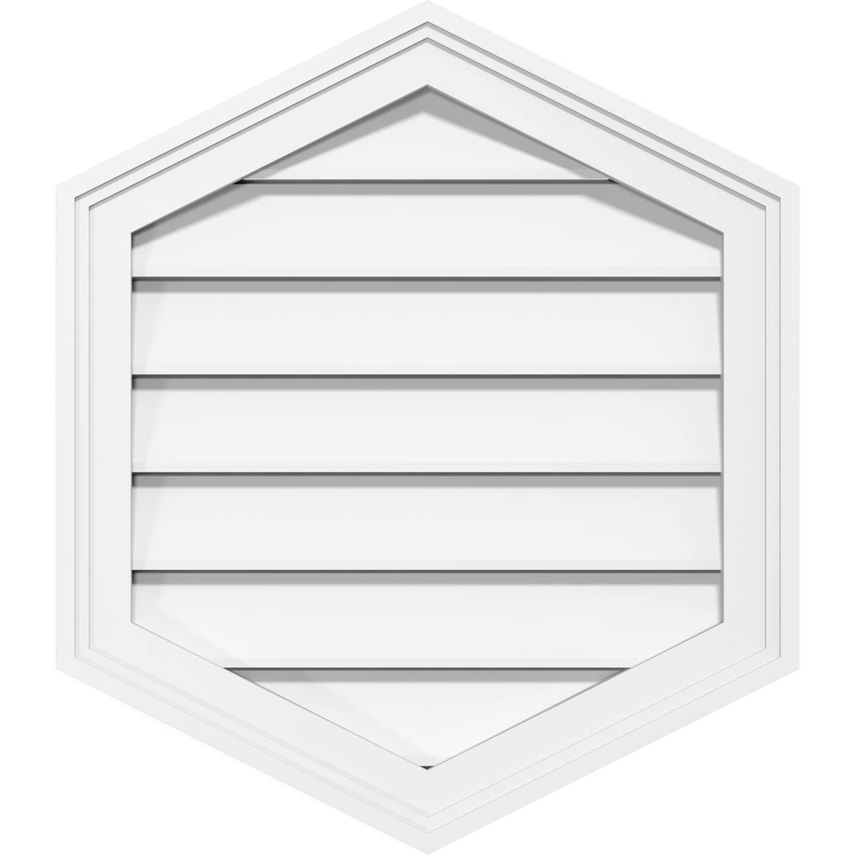 Vertical Peaked Surface Mount PVC Gable Vent O22320