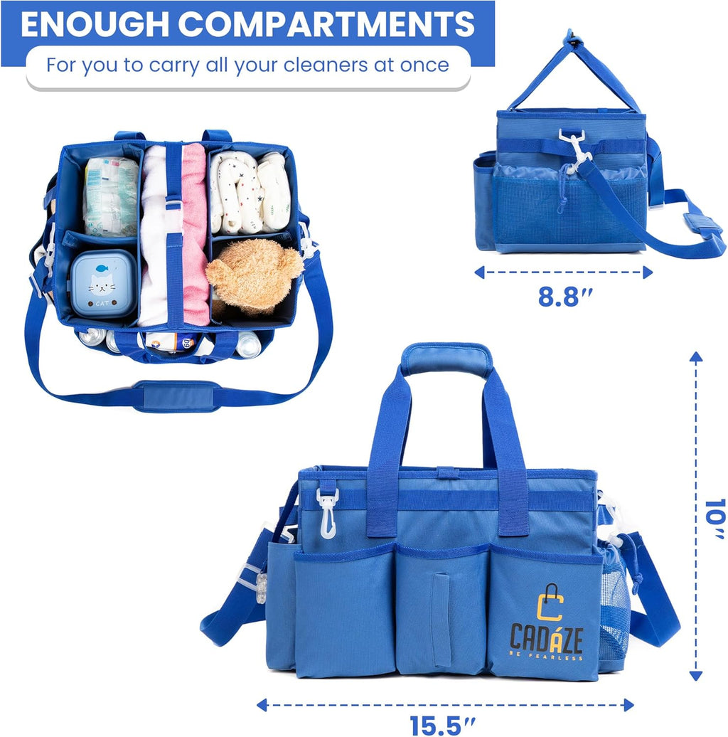 Large Cleaning Caddy Bag with 4 Adjustable Dividers C3020
