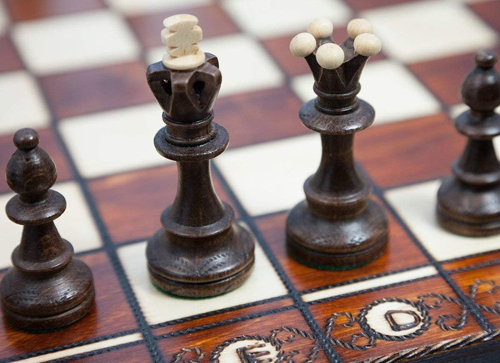Handmade European Wooden Chess Set with 16 Inch Board X458747