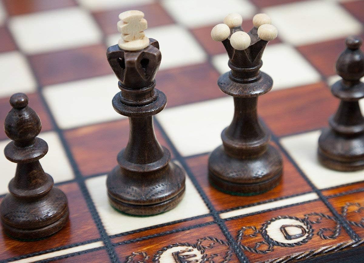 Handmade European Wooden Chess Set with 16 Inch Board X458747
