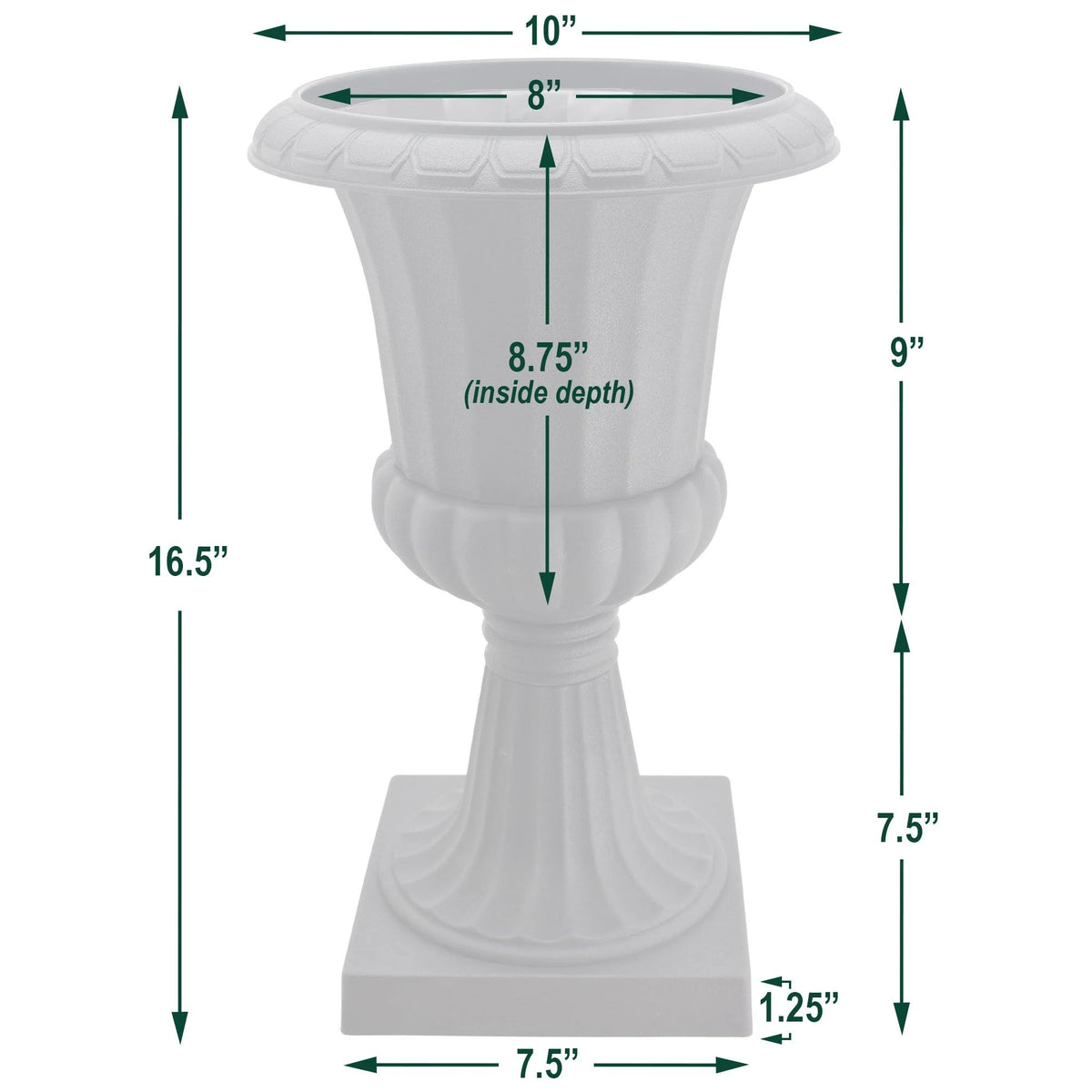 Black Plastic Urn Pack of 2 M378