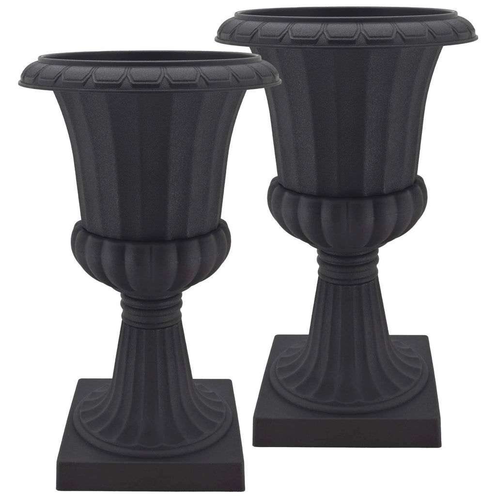 Black Plastic Urn Pack of 2 M378