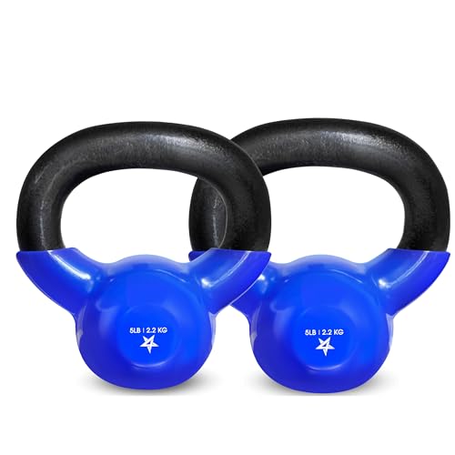 5-100 LB Vinyl Coated Cast Iron Kettlebells N303647
