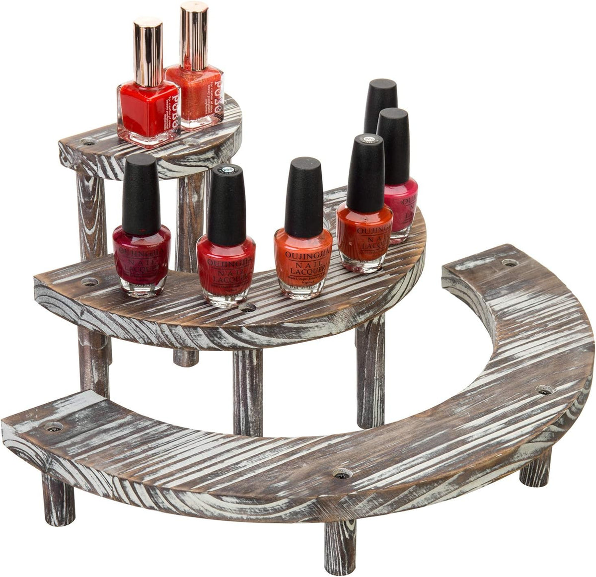 3 Tier Rustic Torched Wood Cupcake Stand R82955