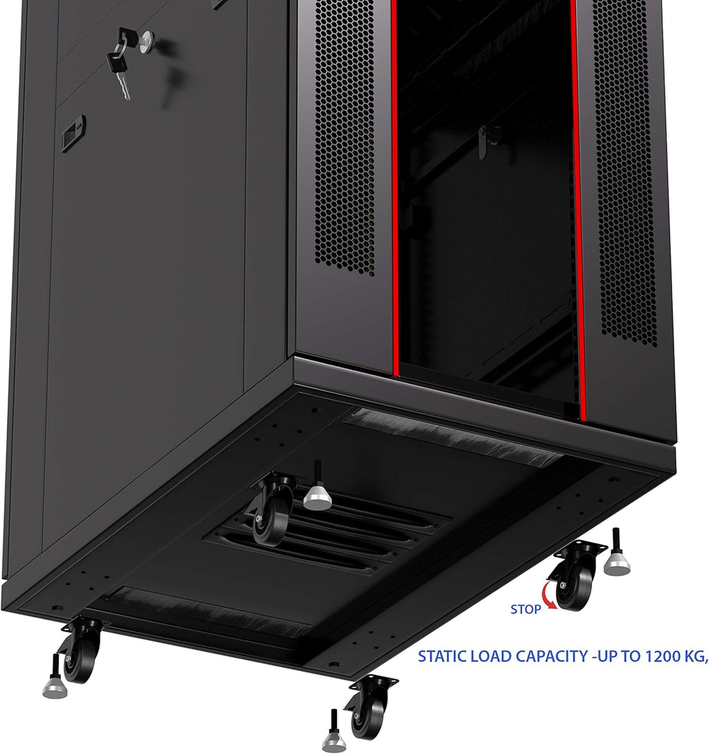 39 Inch Deep Server Cabinet on Wheels with 4 X Fans I1203