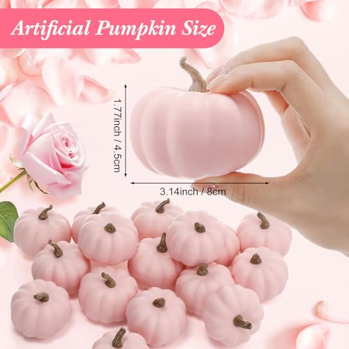50 Pcs 3.15 Inch Orange Fall Artificial Foam Pumpkins C186