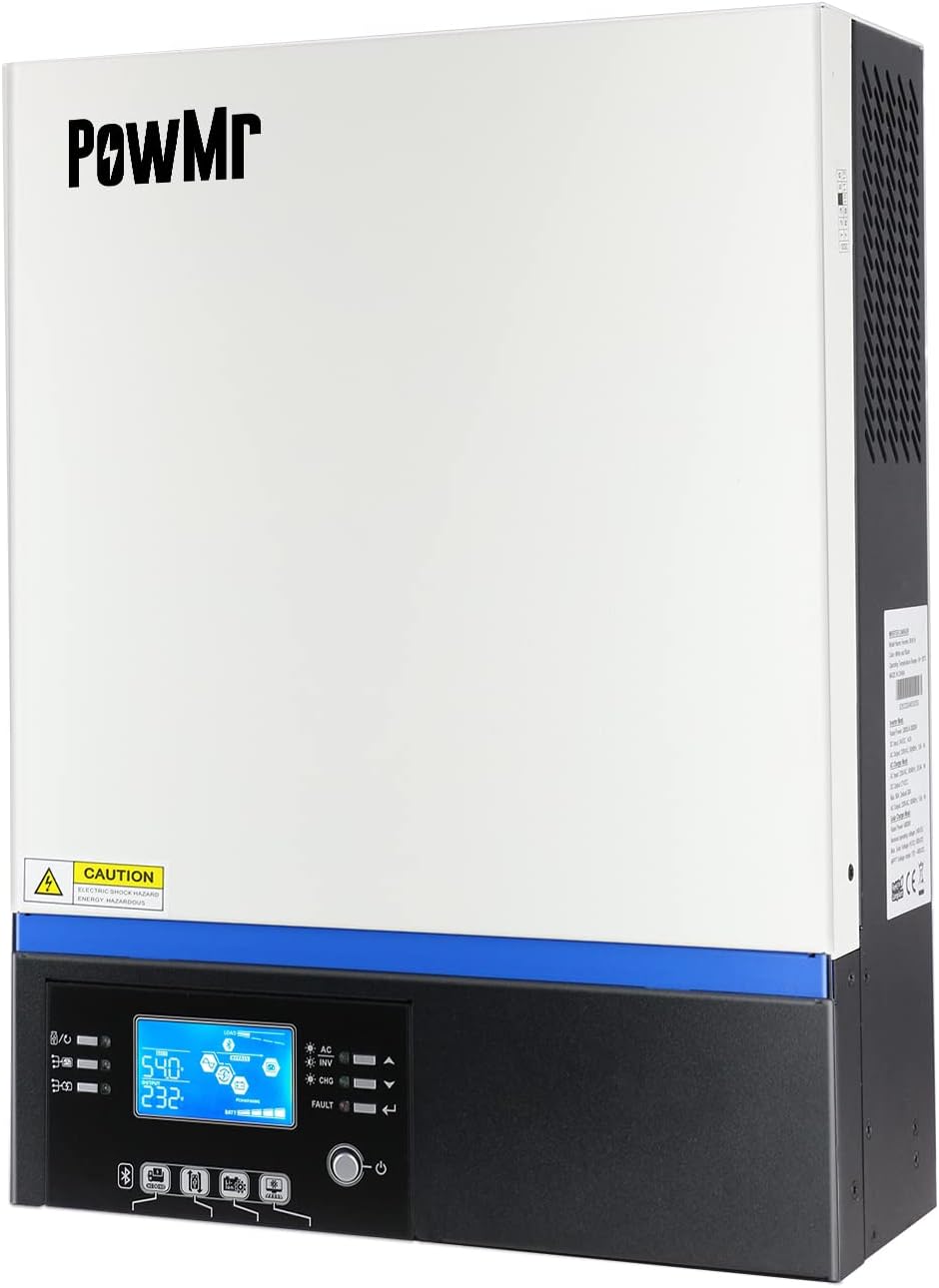5000W Off-Grid Solar Hybrid Inverter 48V DC to 110V AC Pure Sine Wave Inverter Charger with 80A MPPT Controller T566