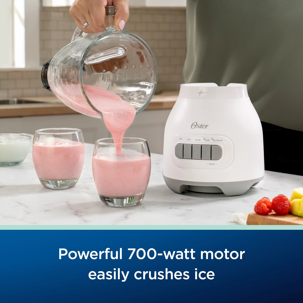 White 6-Cup Glass Jar Blender B6983