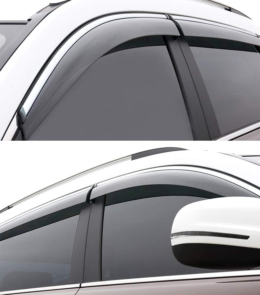 Car Window Visor Vent Shade Deflector Sun Rain Guards H75187