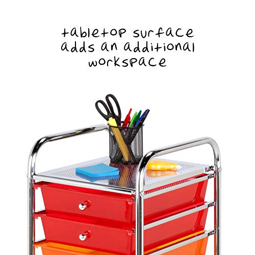 Rolling Storage Cart with 12 Plastic Drawers I98496