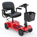 Blue Folding 4 Wheel Mobility Scooter with Detachable Basket I618323
