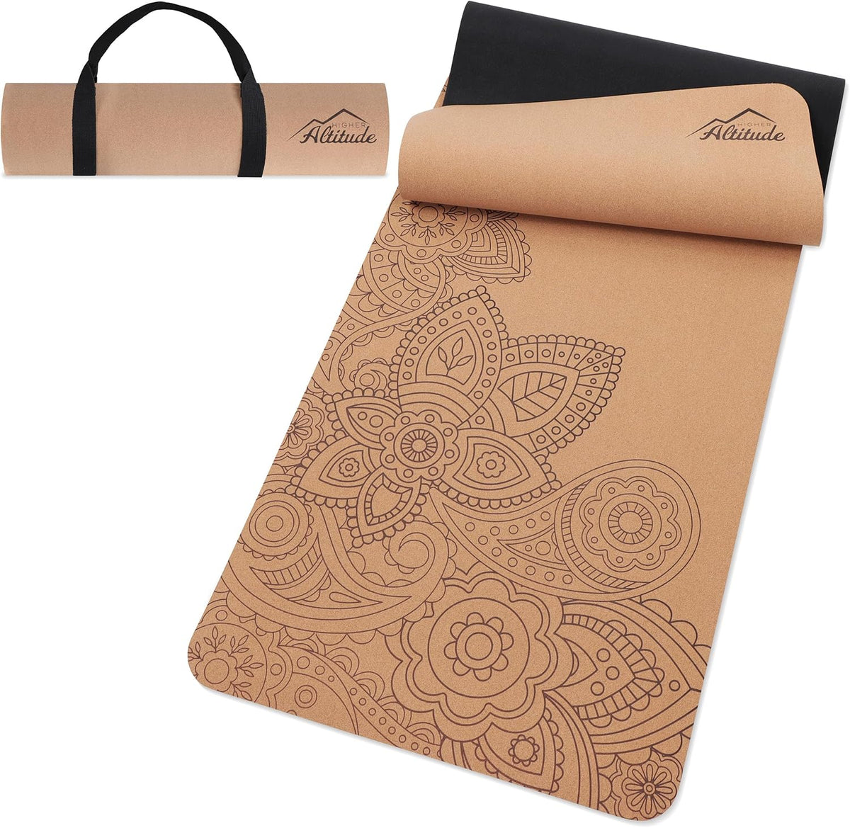 72 x 24in Cork Exercise Mat with Rubber Padding U829130