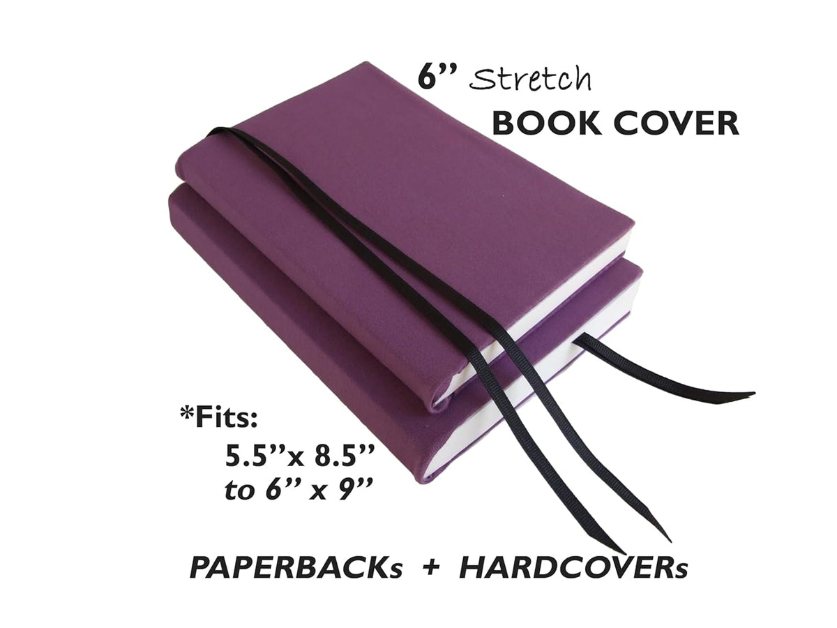 6x9 Purple Fabric Stretch Book Cover L92576