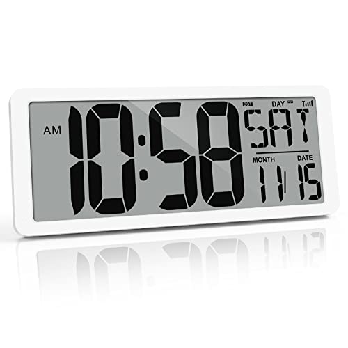 14.2’’ Wall Clock with Auto Backlight, Temp, Date, Timer, DST R474392