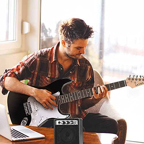 39 Inch Solid Full-size Electric Guitar HSS Pickups Starter Kit (Black) W180
