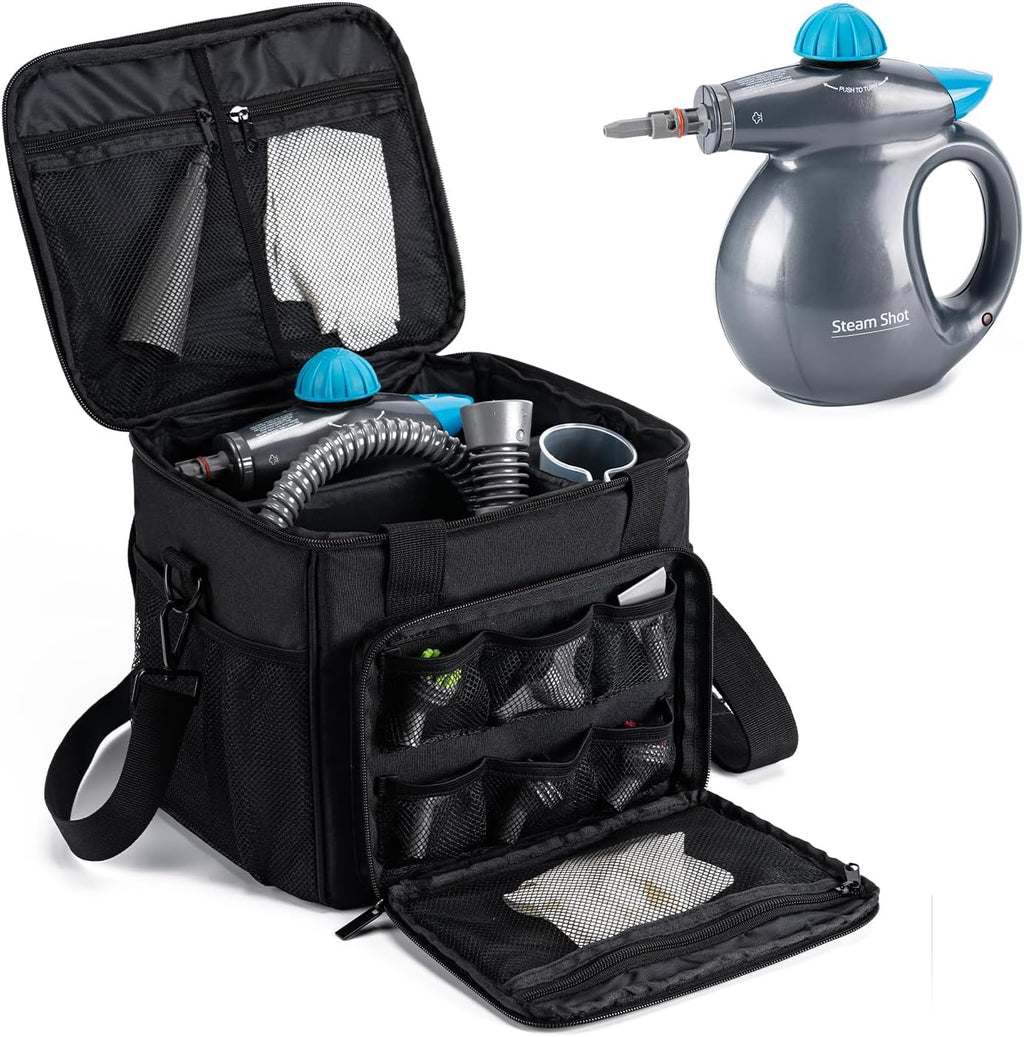 Black Handheld Steam Cleaner Carry Bag with Multiple Pockets G93939