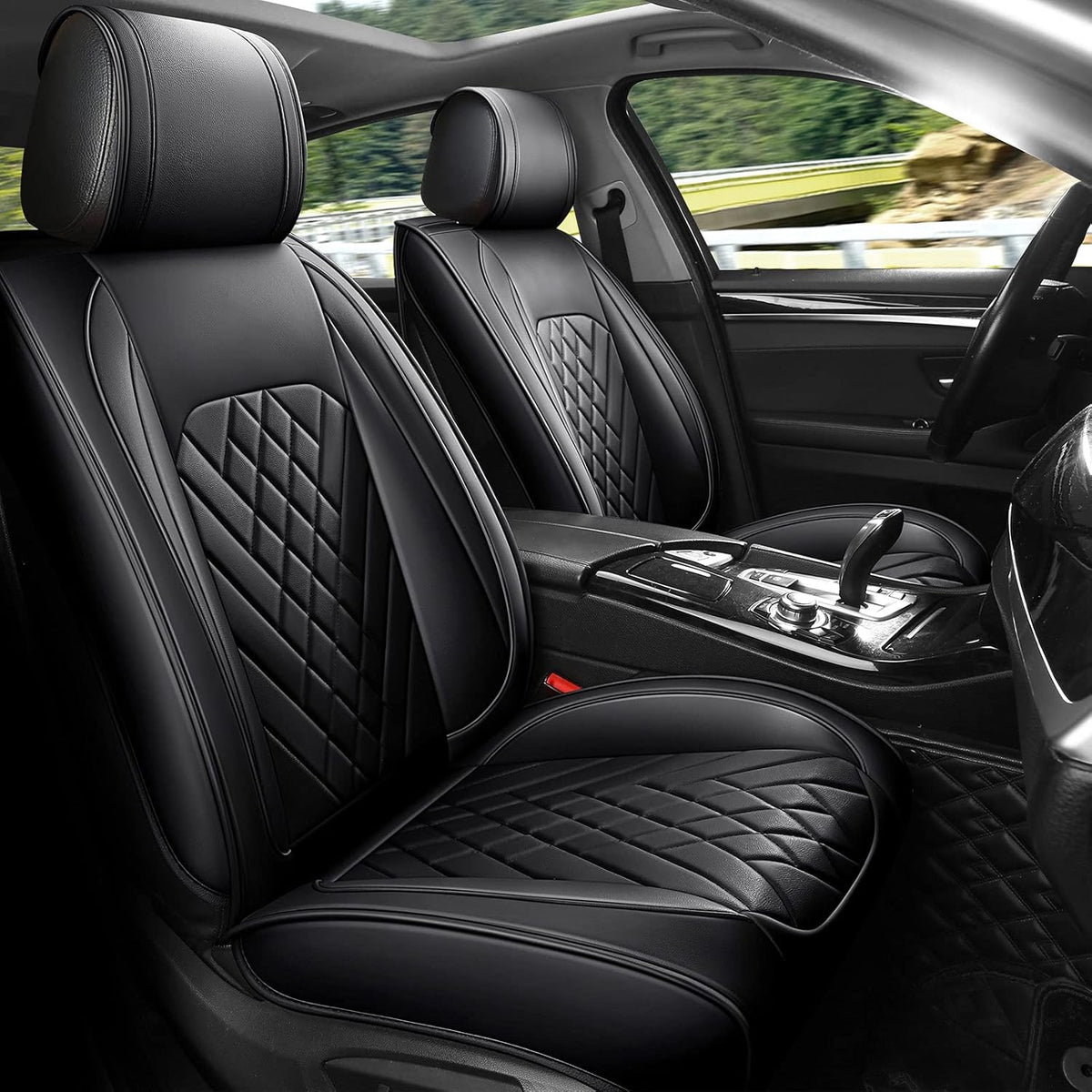 Leather Waterproof Car Seat Cover Full Set S41469