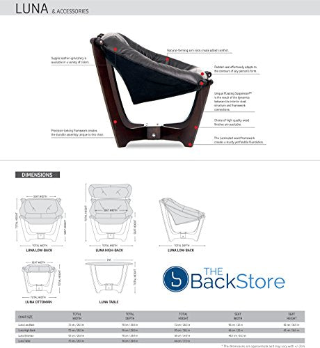 Black Leather Chair and Ottoman B9369