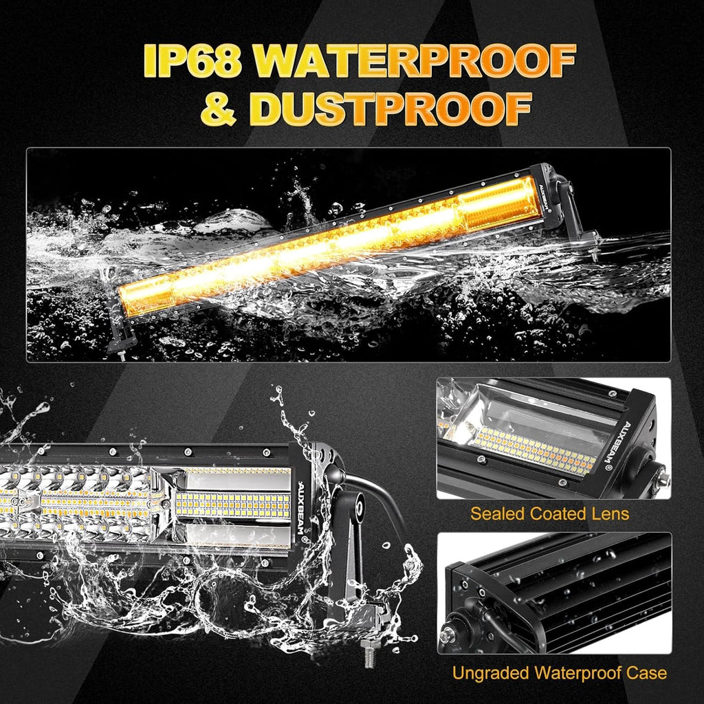 32 Inch Amber White LED Light Bar S742