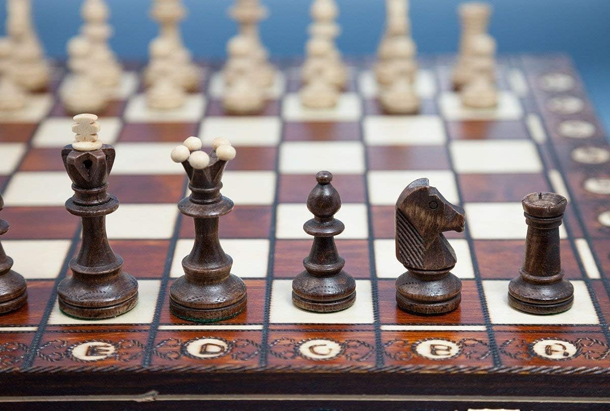 Handmade European Wooden Chess Set with 16 Inch Board X458747