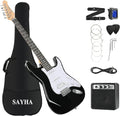 39 Inch Solid Full-size Electric Guitar HSS Pickups Starter Kit (Black) W180