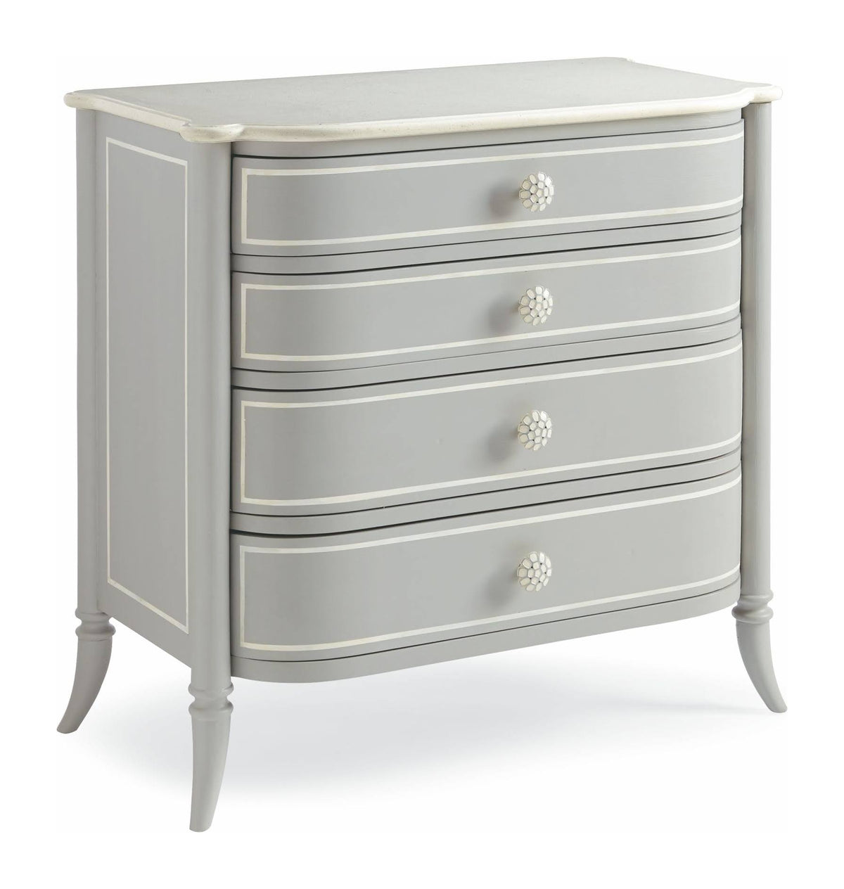 Gray Four Drawer Nightstand O816954