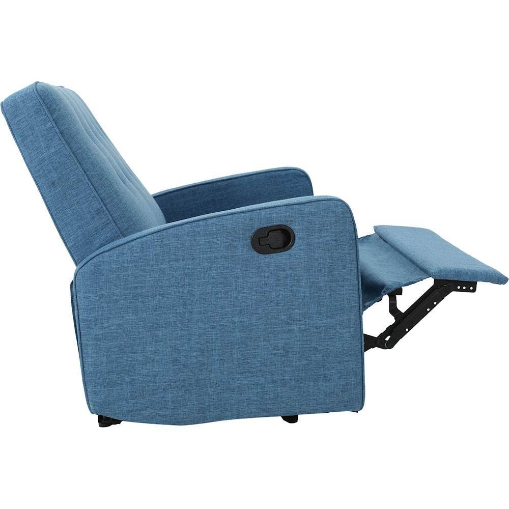 Muted Blue and Black Reclining Loveseat E708