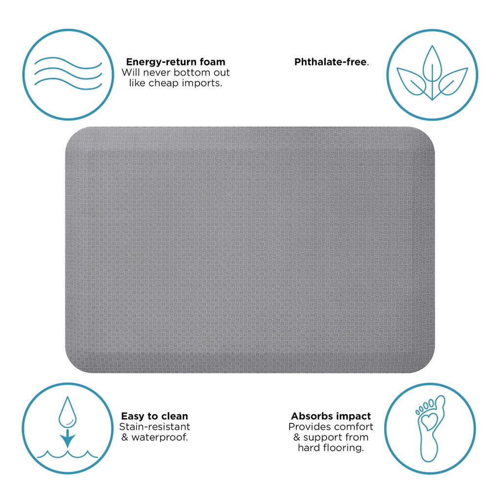 Light Gray 20" x 30" Kitchen Floor Mat X7308