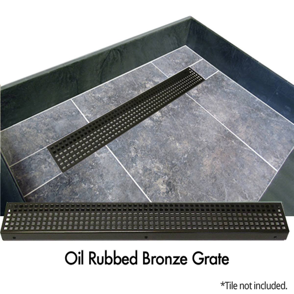 36x22 Neo-Angle Triple Threshold Shower Base with Drain Grate X758315