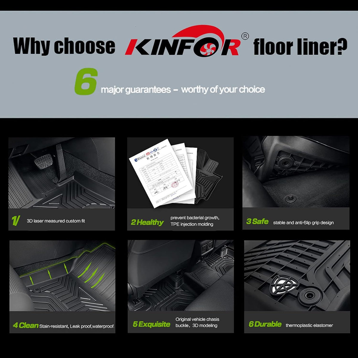 Custom Fit TPE Floor Mats 2 Row Seat Q48144