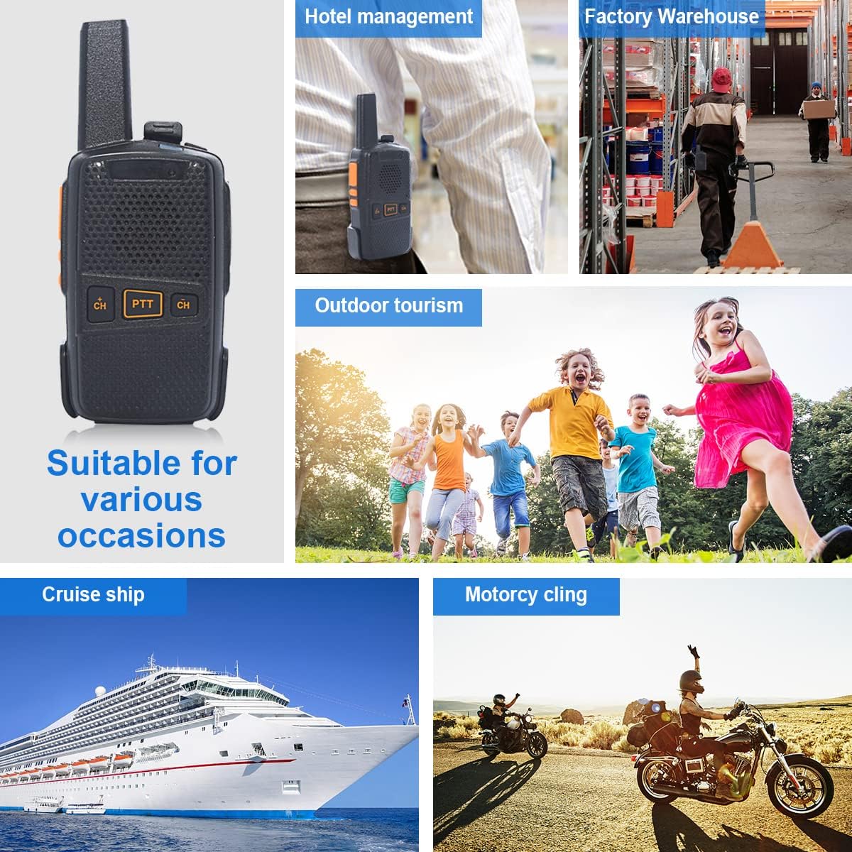 Wireless Intercom System 1.5 Mile Two Way Radio 2 Pack S827