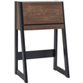 Walnut Oak Brown/Black Wood Secretary Desk Z856