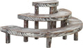 3 Tier Rustic Torched Wood Cupcake Stand R82955