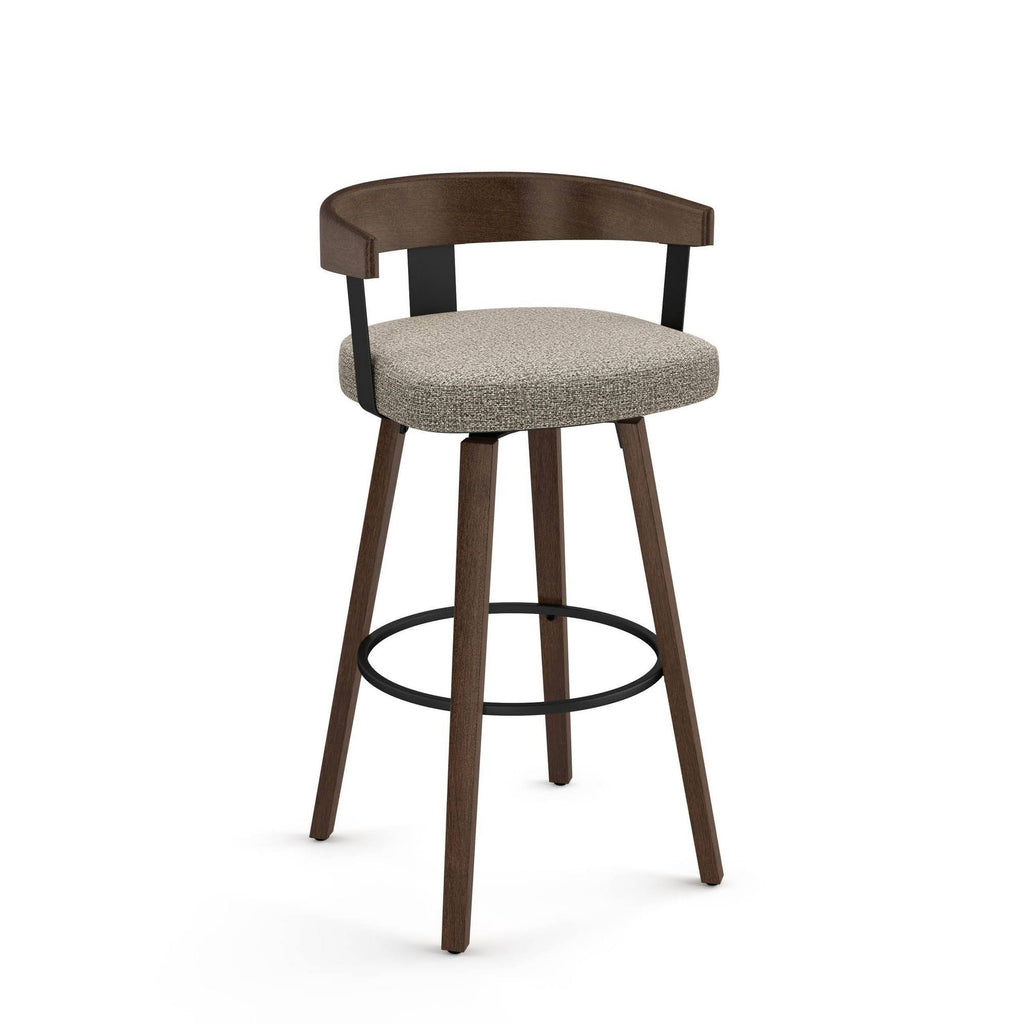 Polyurethane Swivel Counter Stool in Cream/Warm Gray/Black J29029