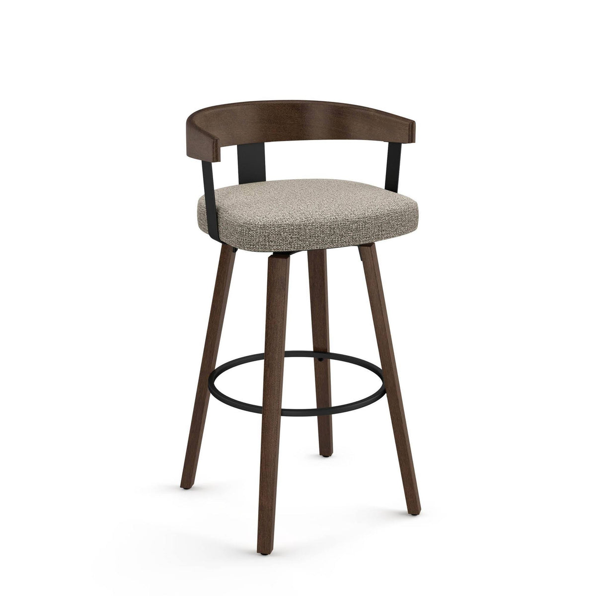 Polyurethane Swivel Counter Stool in Cream/Warm Gray/Black J29029