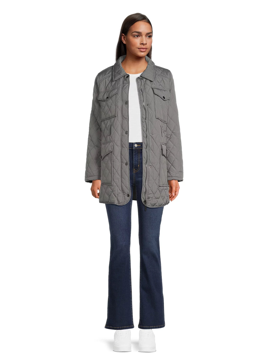 Women’s Quilted Barn Jacket with Belt N571