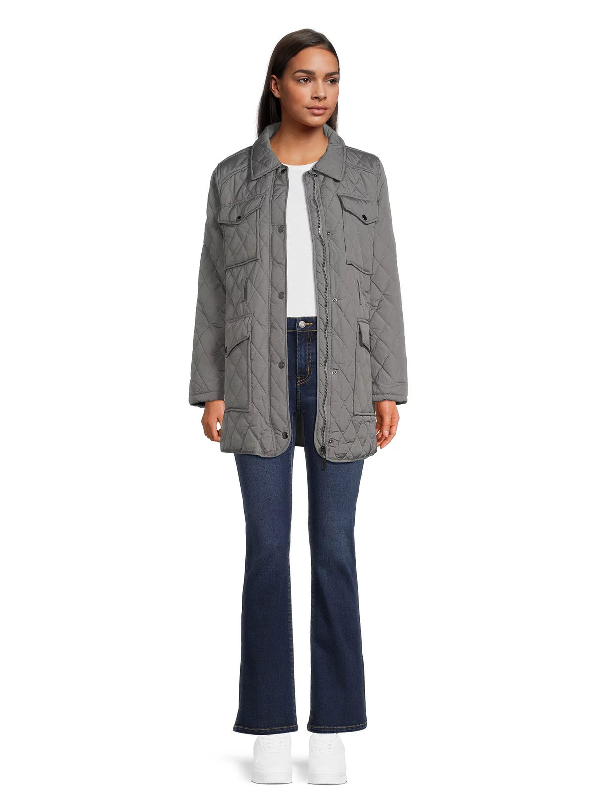Women’s Quilted Barn Jacket with Belt N571