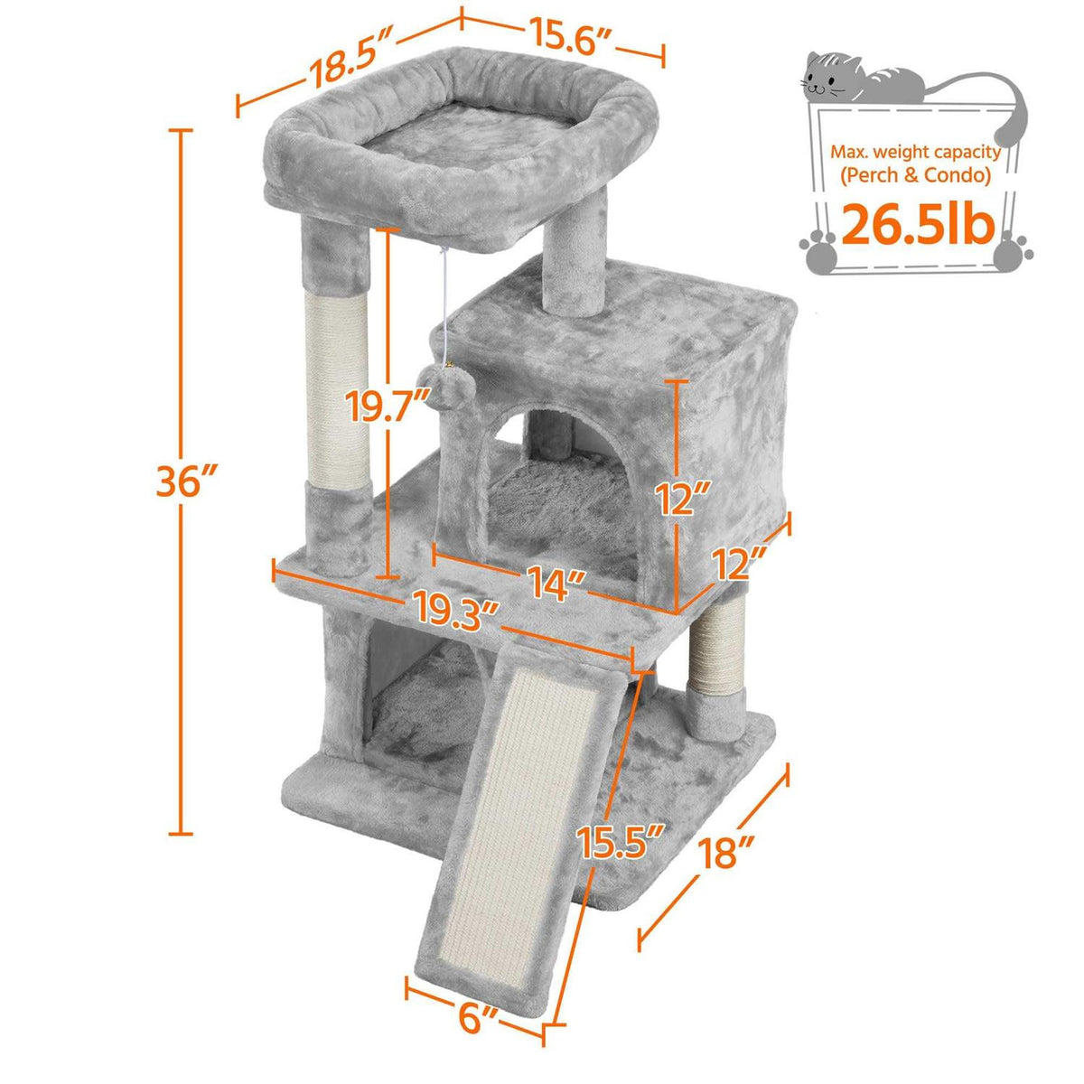 Cat Tree with 2 Condos S5000